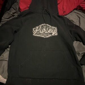 Hurley Charcoal Hoodie with Logo